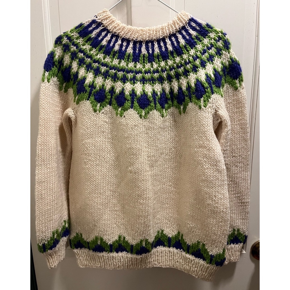 Handmade Icelandic Lopi Wool Fair Isle Sweater